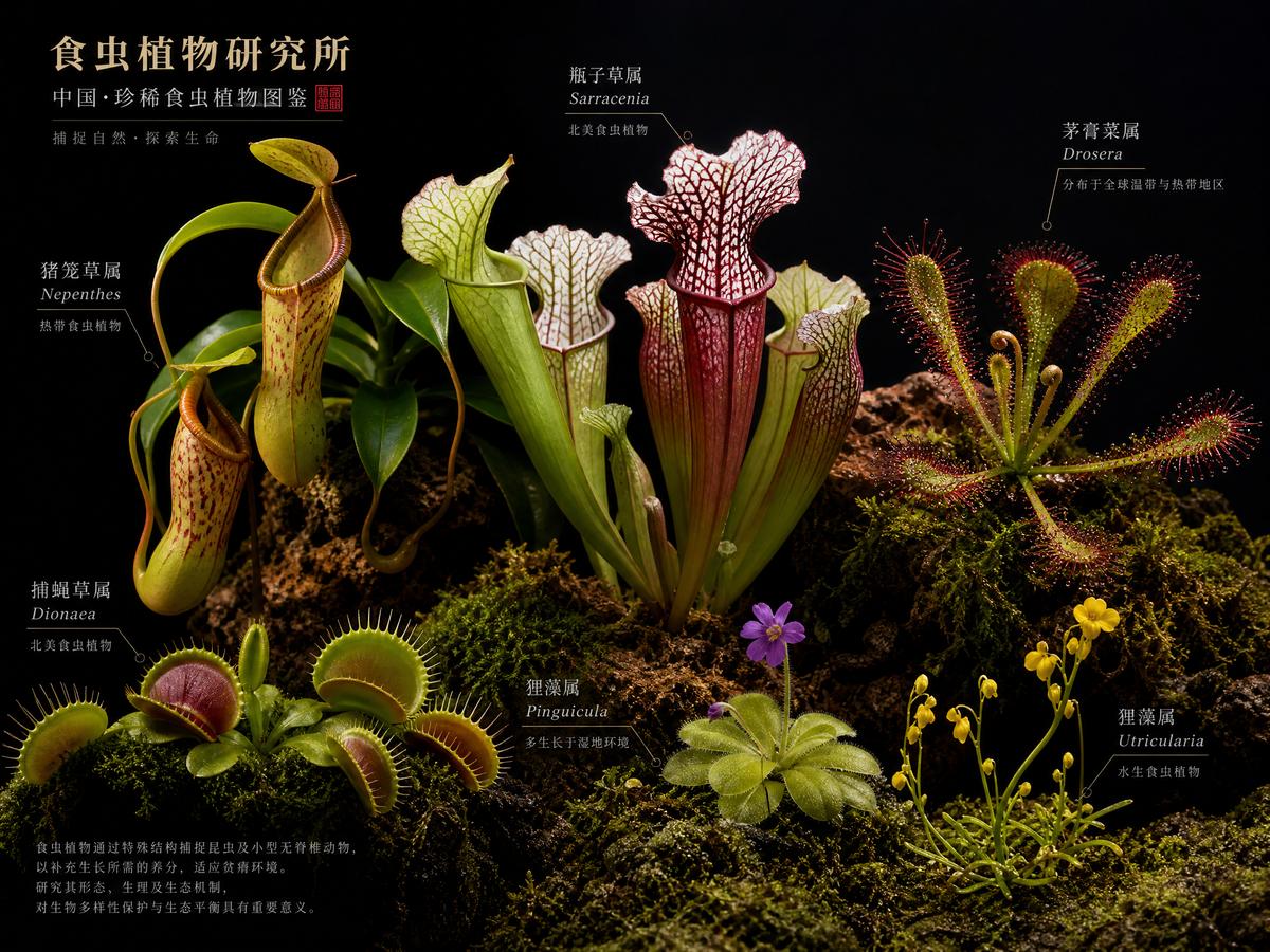 四虎【四虎植物视频】热带雨林珍稀食虫植物完整视频教程演示